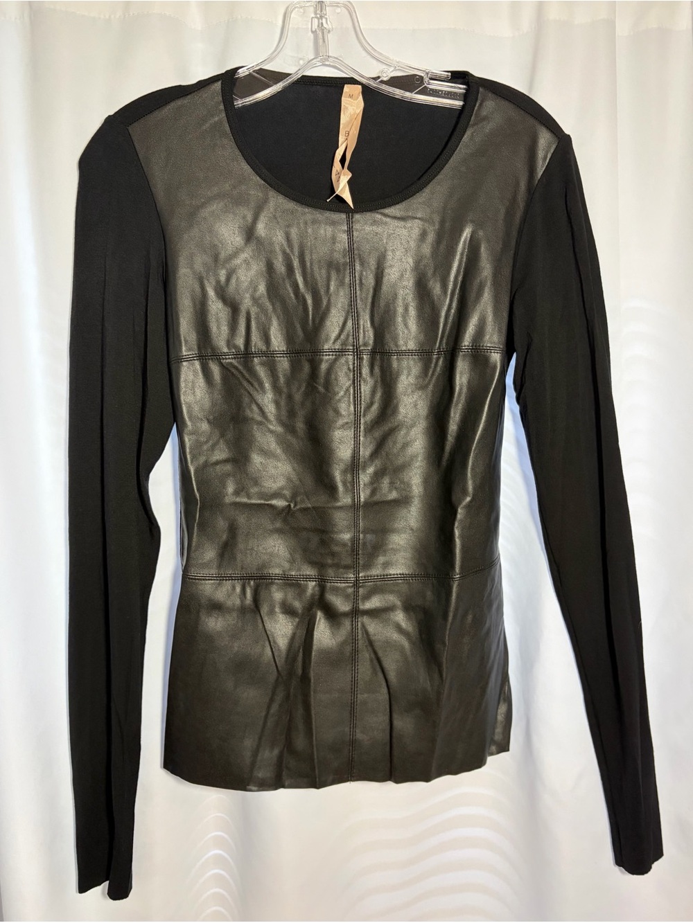 BAILEY 44 Faux Leather Top size M